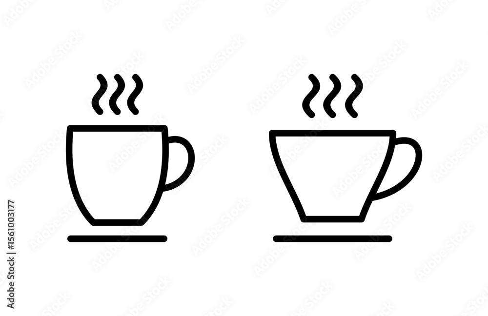 Obraz premium coffee cup icon vector illustration. cup a coffee sign and symbol
