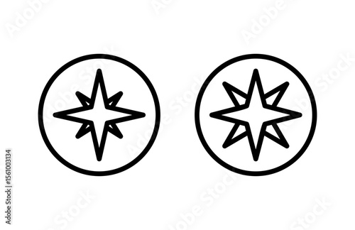 Compass icon vector illustration. arrow compass icon sign and symbol