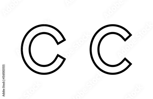 Copyright icon vector illustration. copyright sign and symbol