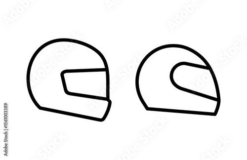 Helmet icon vector illustration. Motorcycle helmet sign and symbol. Construction helmet icon. Safety helmet