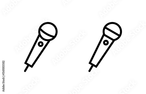 Microphone icon vector illustration. karaoke sign and symbol