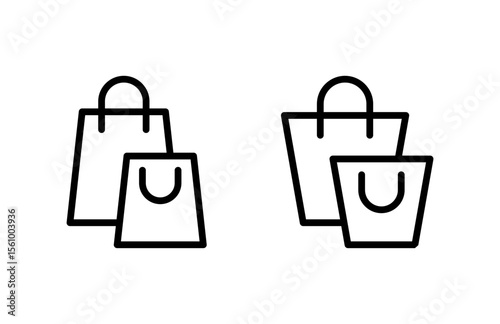 Shopping bag icon vector illustration. shopping sign and symbol