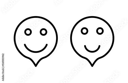 smile icon vector illustration. smile emoticon icon. feedback sign and symbol