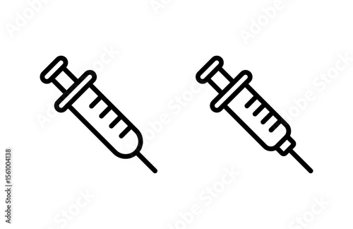 Syringe icon vector illustration. injection sign and symbol. vaccine icon