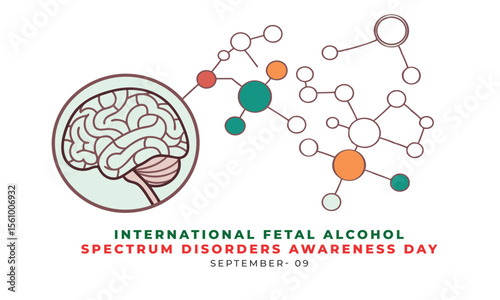 International Fetal Alcohol Spectrum Disorders Awareness Day. Concept Design Background.