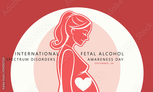 International Fetal Alcohol Spectrum Disorders Awareness Day. Concept Design Background.