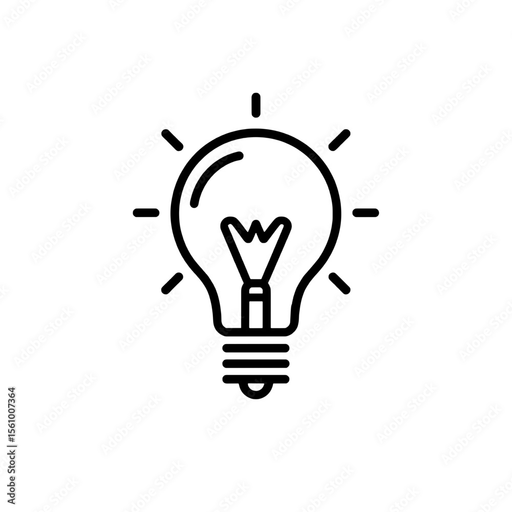 Creative Spark: Light Bulb Outline Inspiration Creative Spark: Light Bulb Outline Inspiration