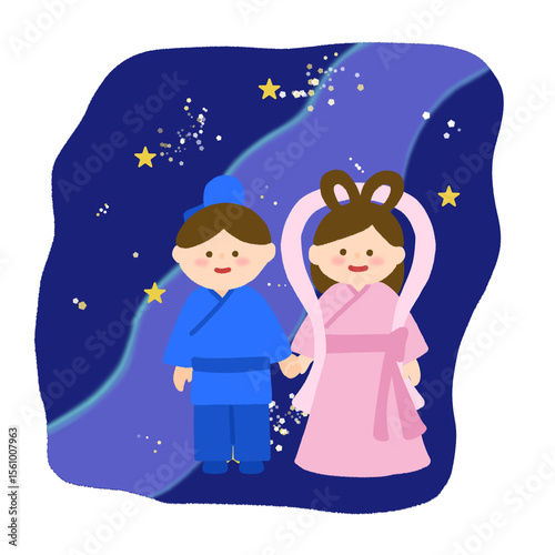 七夕の織姫と彦星