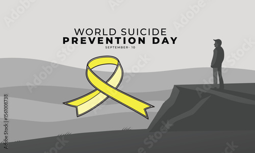 World Suicide Prevention Day. Suicide Concept Design Background.