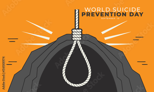 World Suicide Prevention Day. Suicide Concept Design Background.