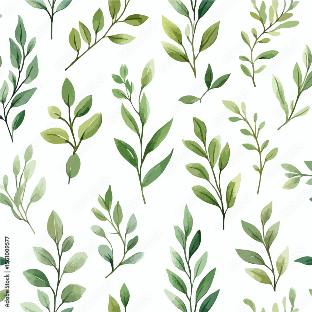 Fototapeta premium Plant leaves and flower textures, exquisite vector floral patterns.