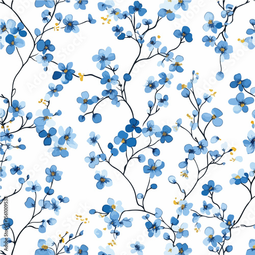 Plant leaves and flower textures, exquisite vector floral patterns.