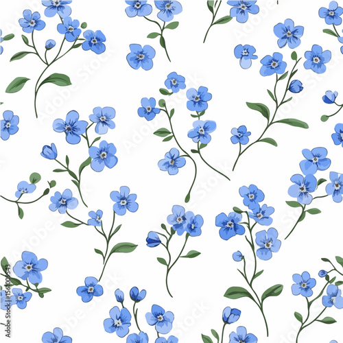 Plant leaves and flower textures, exquisite vector floral patterns.