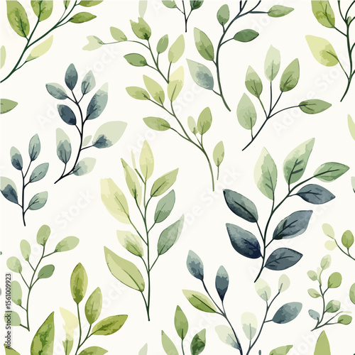 Plant leaves and flower textures, exquisite vector floral patterns.