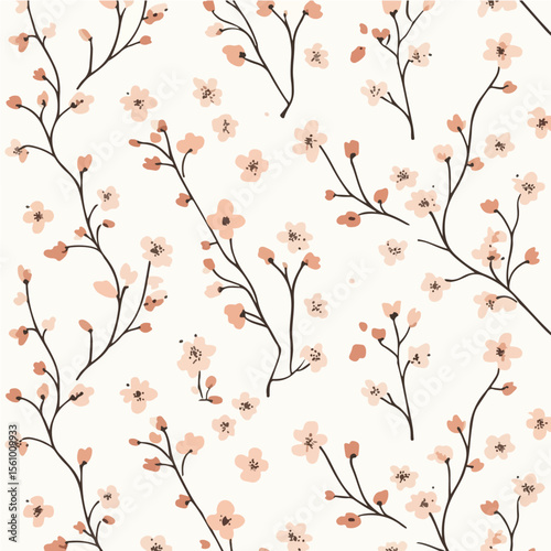 Plant leaves and flower textures, exquisite vector floral patterns.