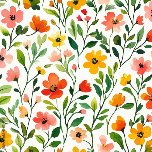 Plant leaves and flower textures, exquisite vector floral patterns.