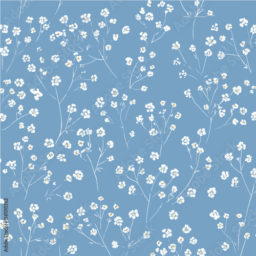 Plant leaves and flower textures, exquisite vector floral patterns.