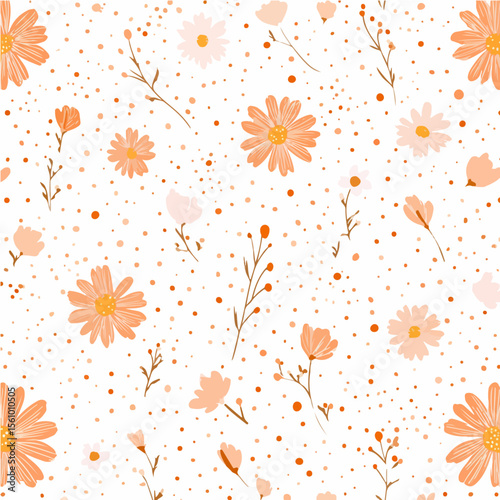 Plant leaves and flower textures, exquisite vector floral patterns.