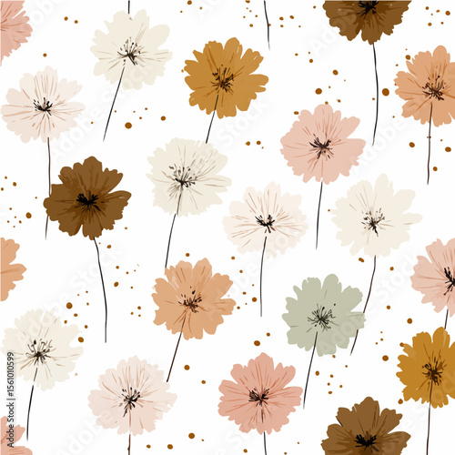Plant leaves and flower textures, exquisite vector floral patterns.