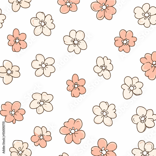 Plant leaves and flower textures, exquisite vector floral patterns.