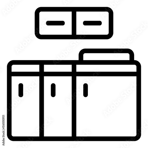 Kitchen Icon in Line Style