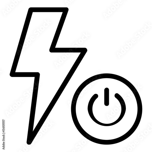Power Icon in Line Style