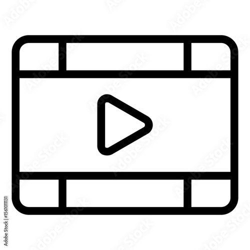 Play Icon in Line Style