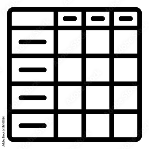 Schedule Icon in Line Style