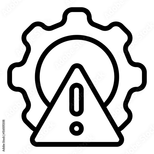 Warning Icon in Line Style