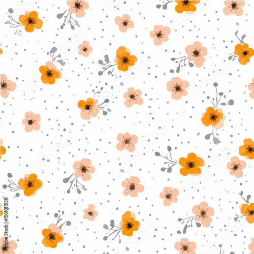 Plant leaves and flower textures, exquisite vector floral patterns.