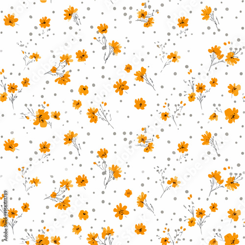 Plant leaves and flower textures, exquisite vector floral patterns.