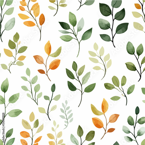 Plant leaf texture, exquisite vector pattern.
