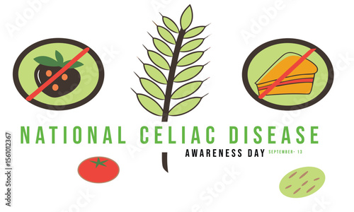 National Celiac Disease Awareness Day. Celiac Concept Design Background.
