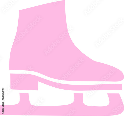 Ice Skates skating hockey icon. Premium style icon design. UI. Illustration of skates icon. Pictogram isolated on white. Ready to use in web design, apps, software, print.  Pink color.