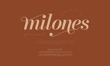 Modern serif font with graceful swashes and curves, great for fashion branding and posters