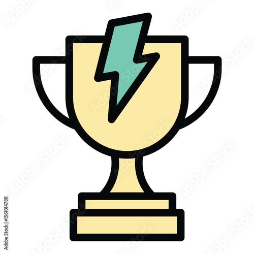 Training motivation icon flat line style illustration representing inspiration and goal-driven learning, suitable for coaching, personal development, and educational programs