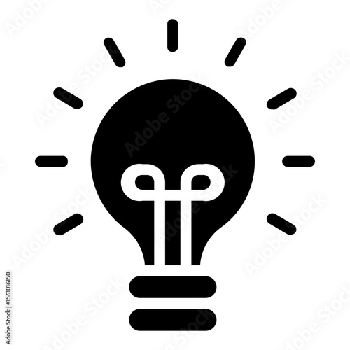 Light Icon in Solid Style