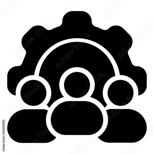 Management Icon in Solid Style