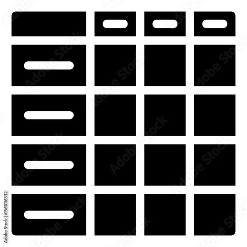 Schedule Icon in Solid Style