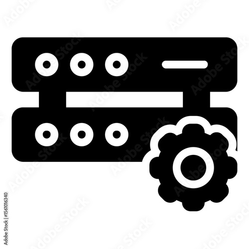 Server Icon in Solid Style