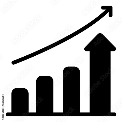 Statistics Icon in Solid Style