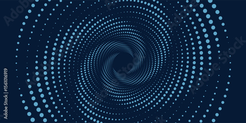 Flowing dot particles wave curve pattern blue and green gradient light isolated on black background in concept of AI technology, science, music. Vector illustration