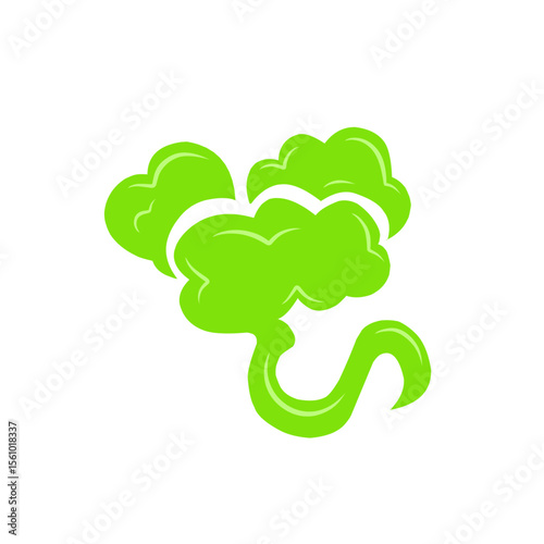 comic green fart cloud
