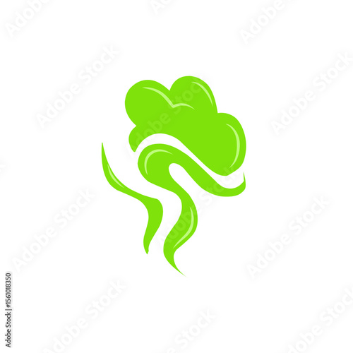 comic green fart cloud