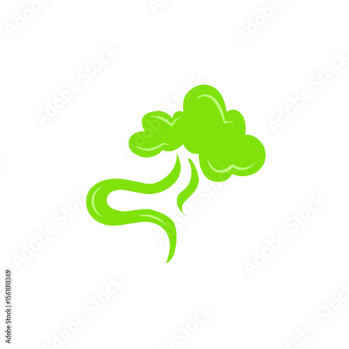 comic green fart cloud