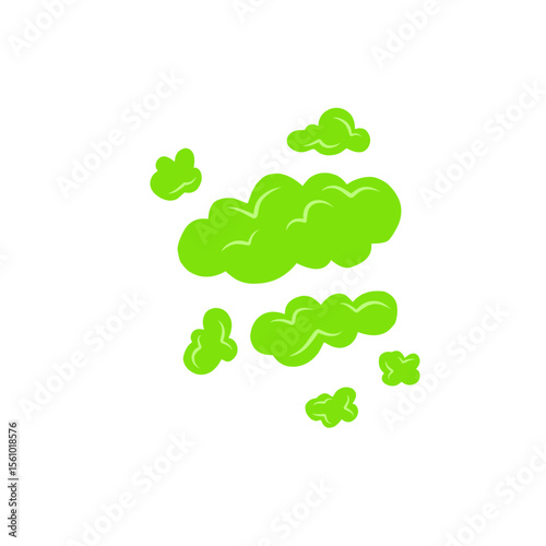 comic green fart cloud