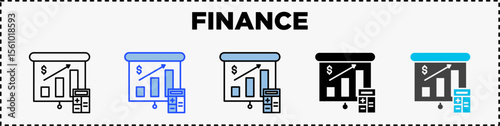 Finance Icon Pack Line Glyph