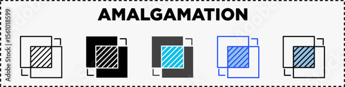 Amalgamation Icon Pack Line Glyph