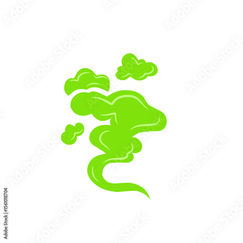 comic green fart cloud