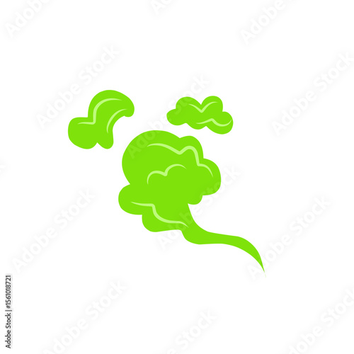 comic green fart cloud